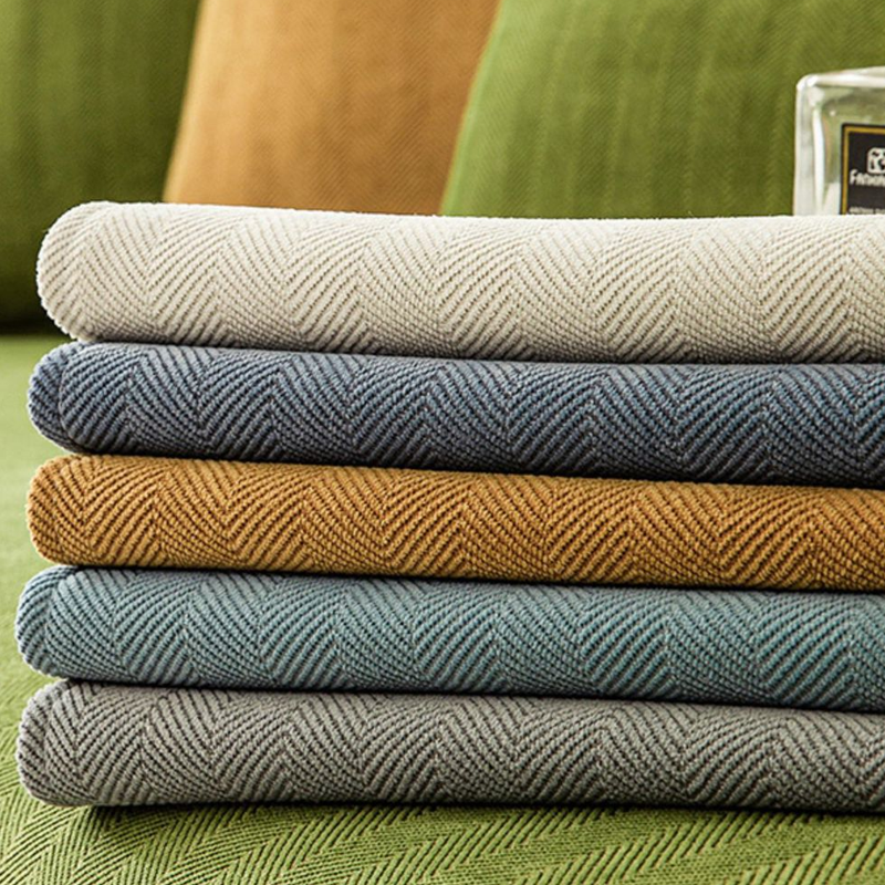 Herringbone Chenille Fabric Furniture Protector Sofa Cover | Stornfield