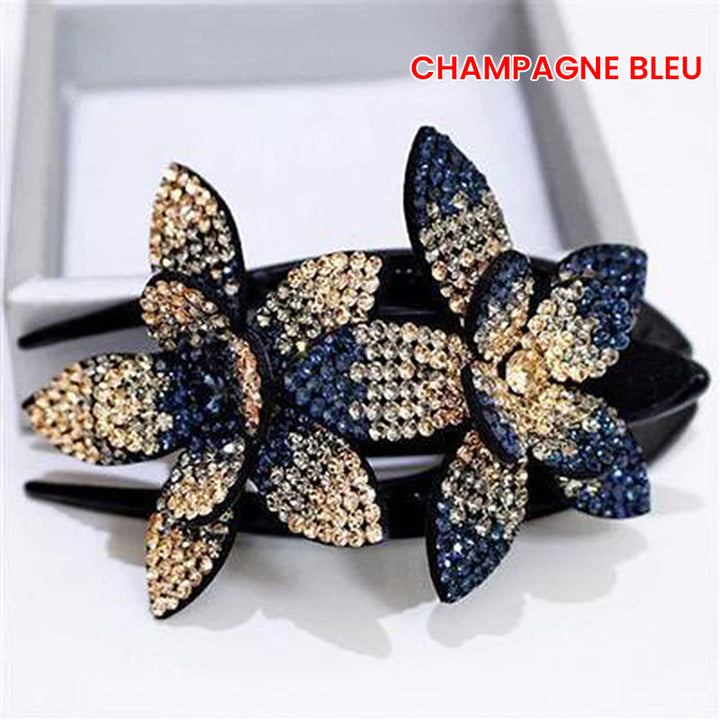 Double Flower Rhinestone Hair Pin | Stornfield