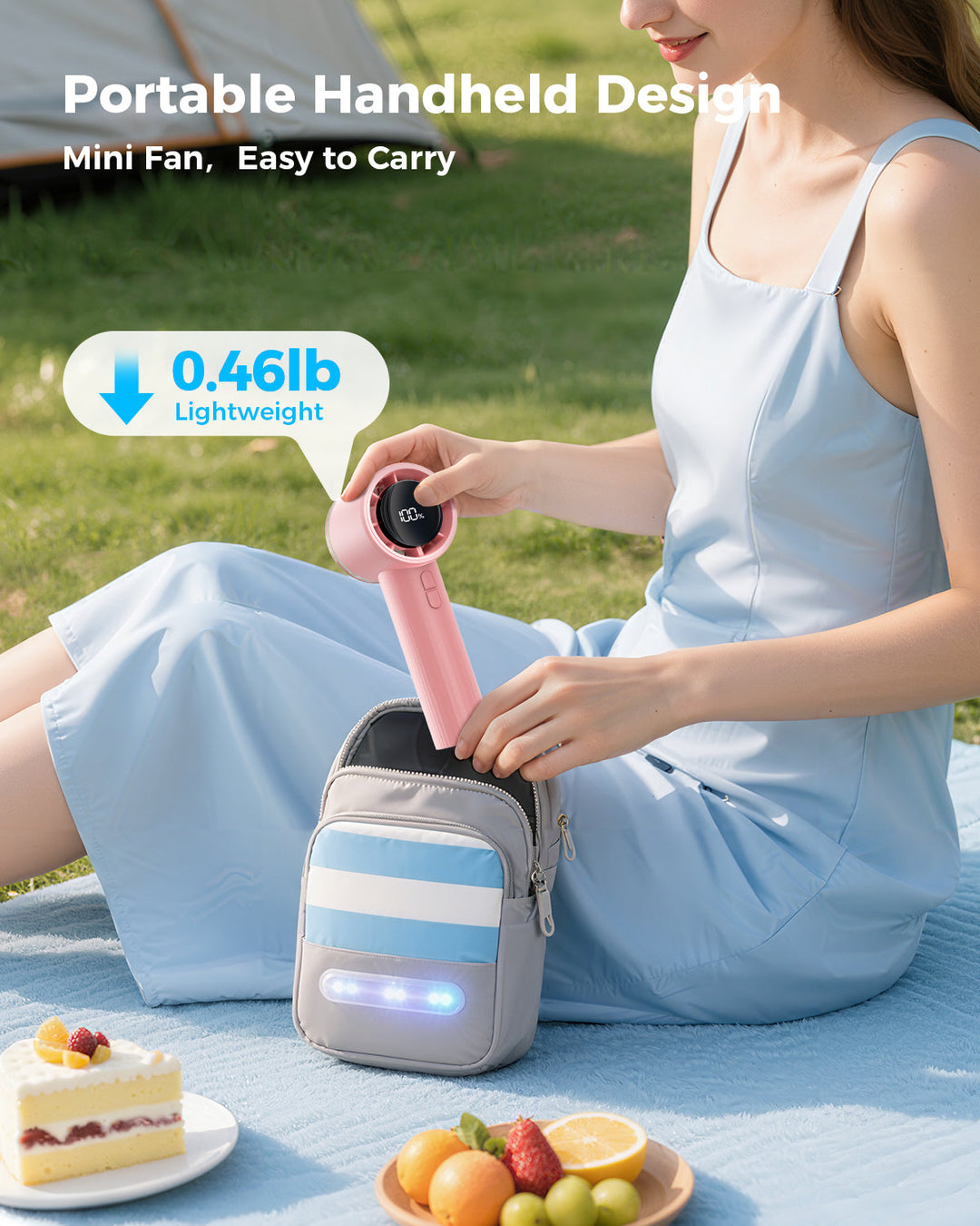 Portable High Speed Handheld Turbo Fan with LED Display | Stornfield