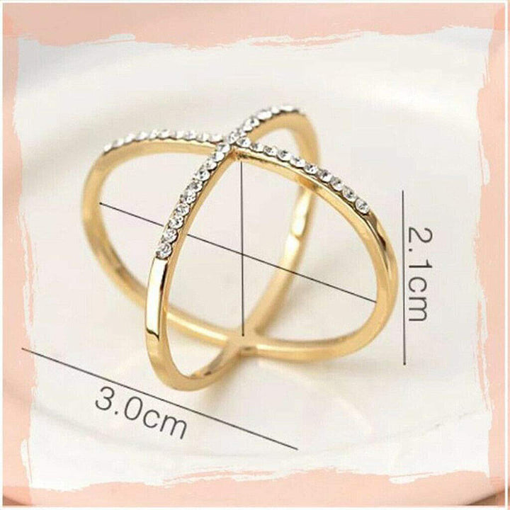 Scarf Loop Ring Rhinestone Embedded | Stornfield