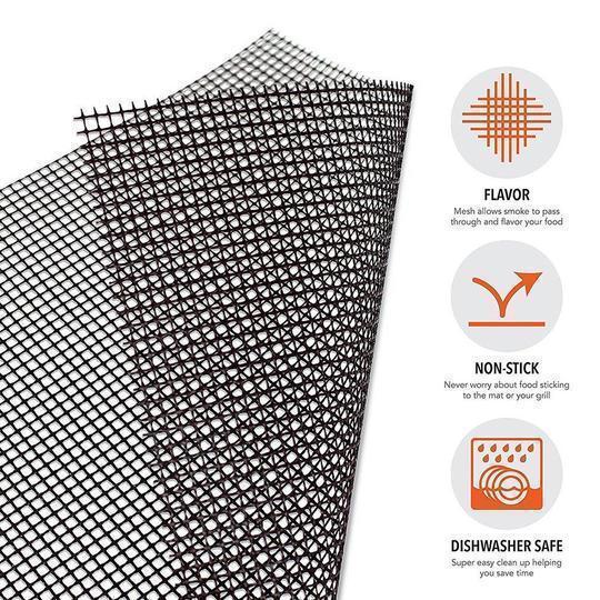 Stornfield | Reusable Non-Stick Teflon Barbecue Grill Mesh Mat for Easy Cleaning