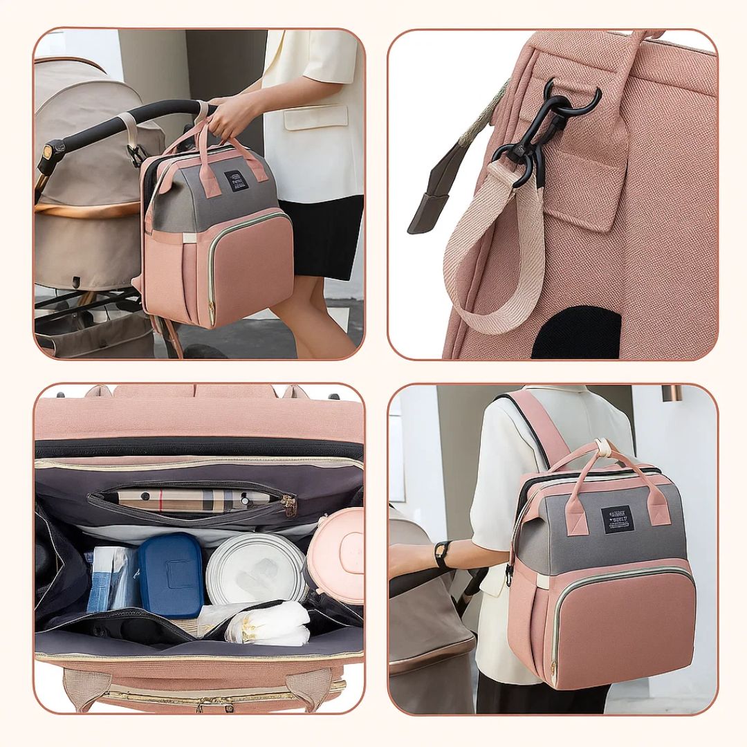 BabyVoyage | Foldable Travel Crib for Baby – Waterproof Design – USB Charging Port – Ideal for Parents on the Go Stornfield