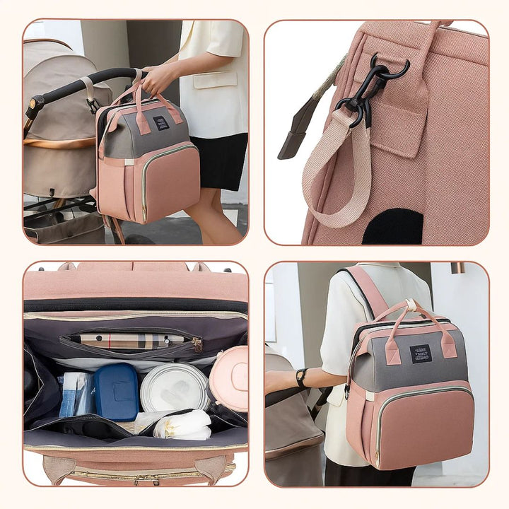 BabyVoyage | Foldable Travel Crib for Baby – Waterproof Design – USB Charging Port – Ideal for Parents on the Go Stornfield