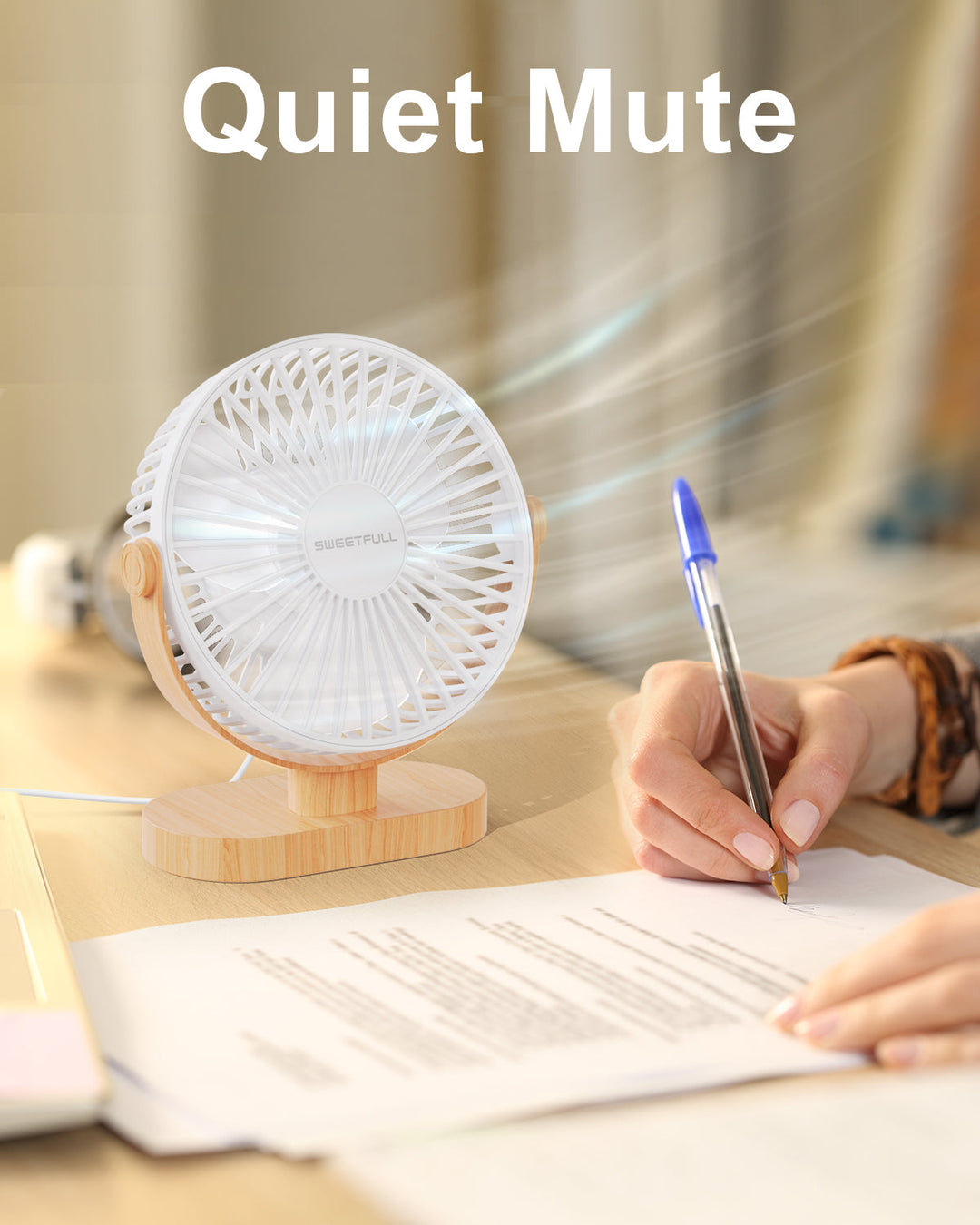 6.5 Inch USB Small Desk Fan for Home Office Car Outdoor Travel | Stornfield
