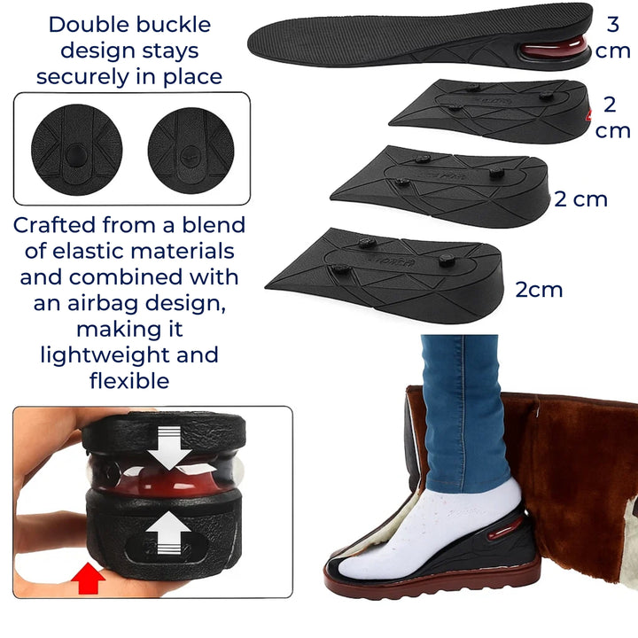Heelsure | Heel Lift Inserts – Adjustable Height – Breathable Gel Cushioning – Discreet Comfort for Work, Sports, or Everyday Wear Stornfield