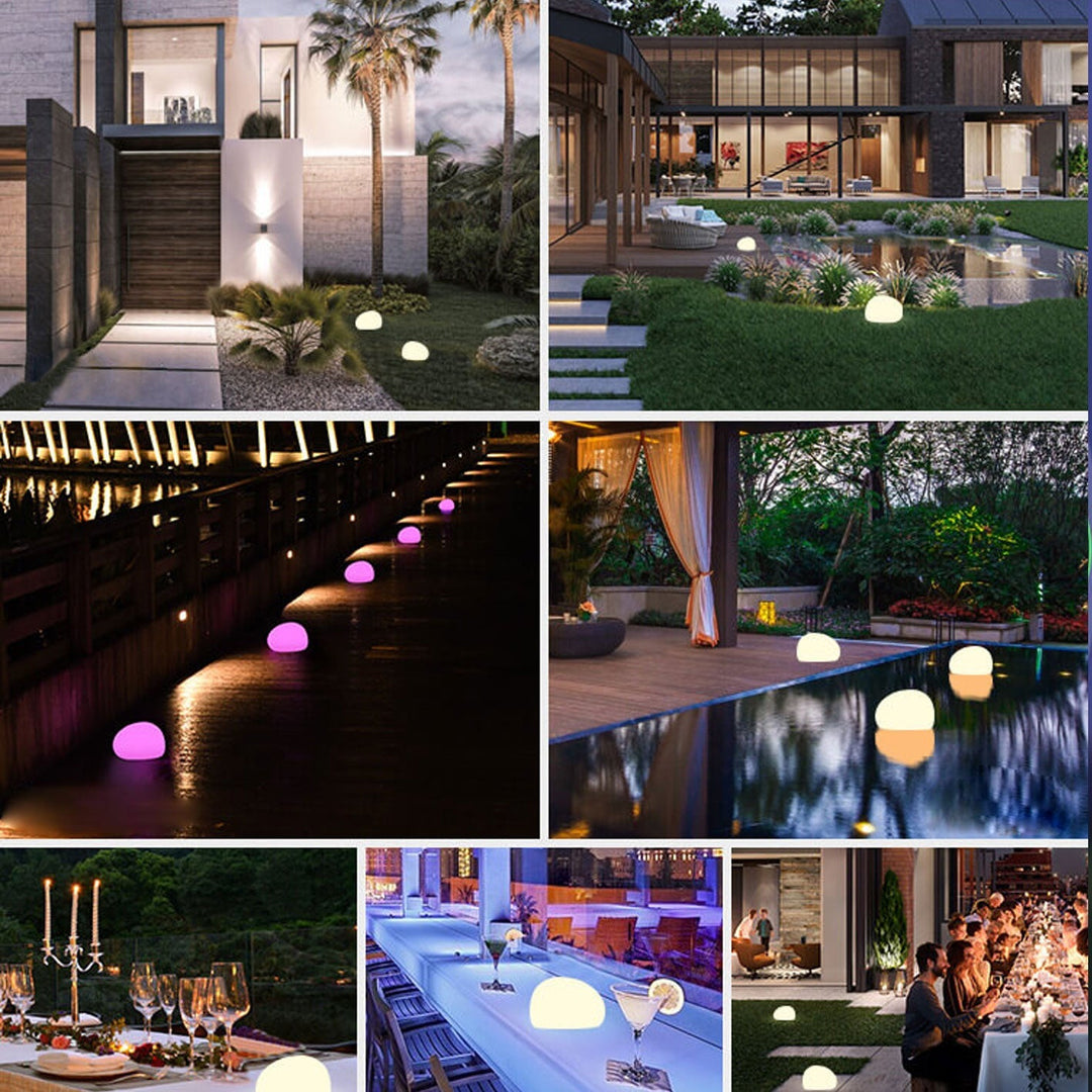Solar Waterproof PE Spherical LED Outdoor Decorative Lawn Light | Stornfield