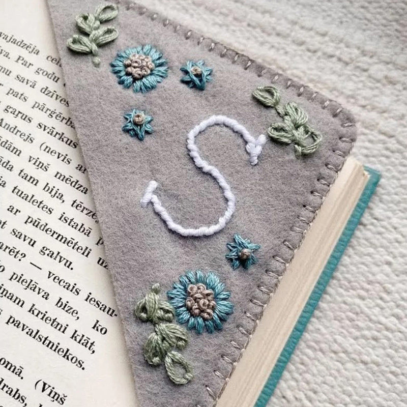 Personalized Hand Embroidered Corner Bookmark | Stornfield