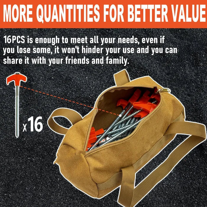 Stornfield | 8" Screw Tent Pegs - Screwable Ground Anchors
