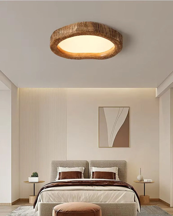 Stornfield | Minimalist Wooden Lamp in Japandi Style with Glow Effect
