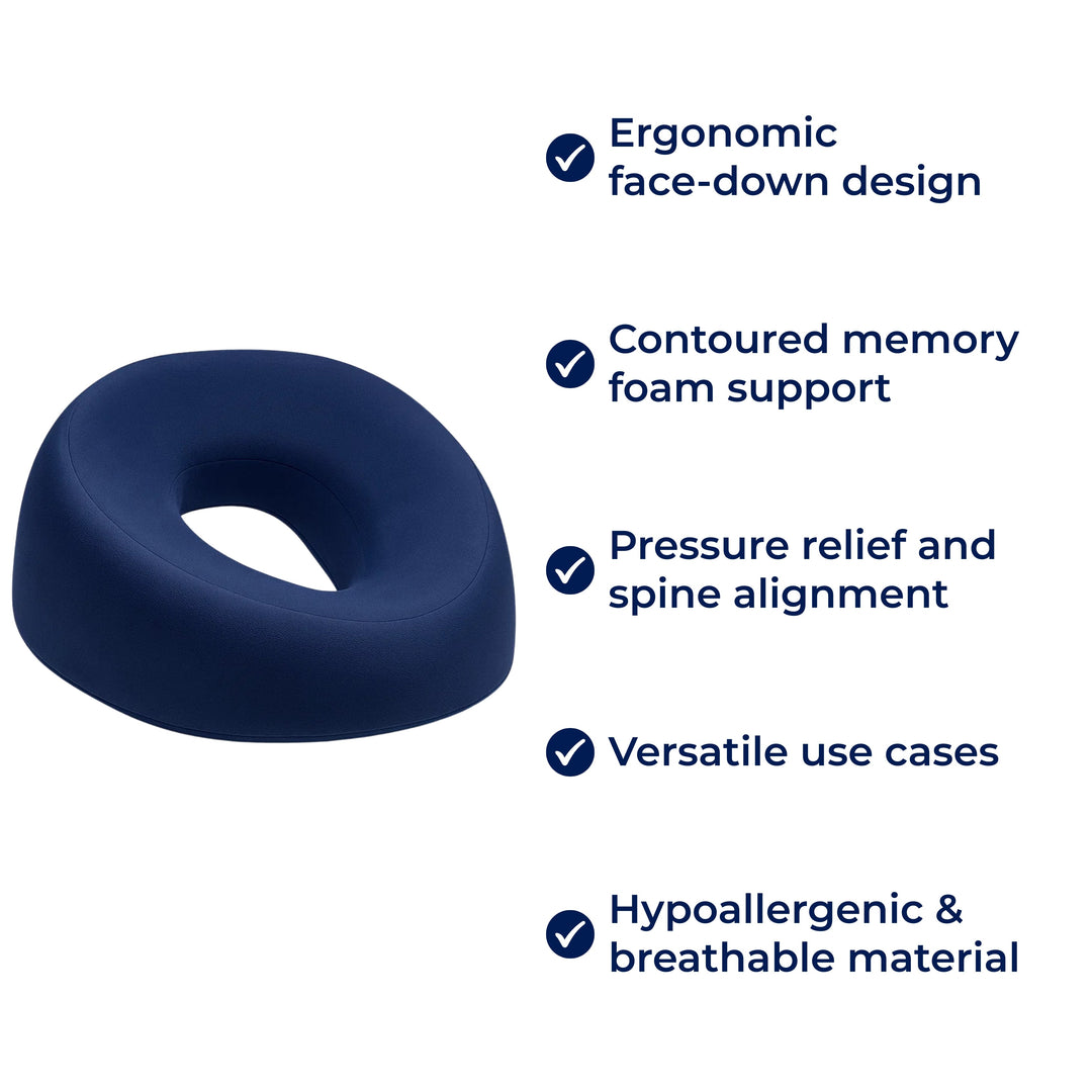 FaceEase | Face-Down Cushion – Pressure Relief Support – Contoured Memory Foam – Ideal for Massage, Beauty & Stomach Sleeping Stornfield