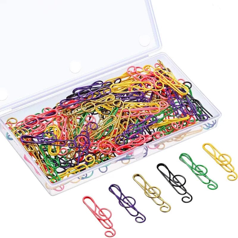 Music Multicolored Metal Paper Clips | Stornfield