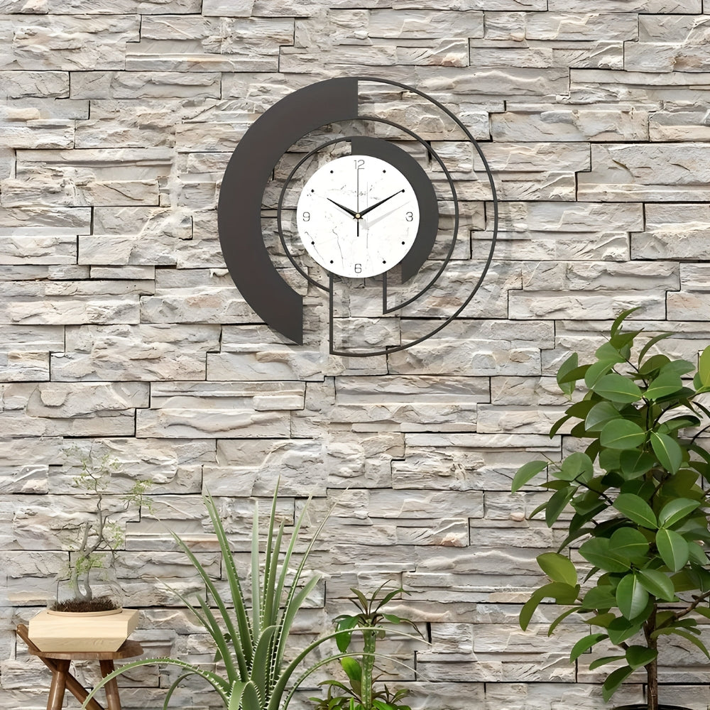 Stornfield Silent Geometric Wall Clock with Peaceful Movement for Quiet Spaces