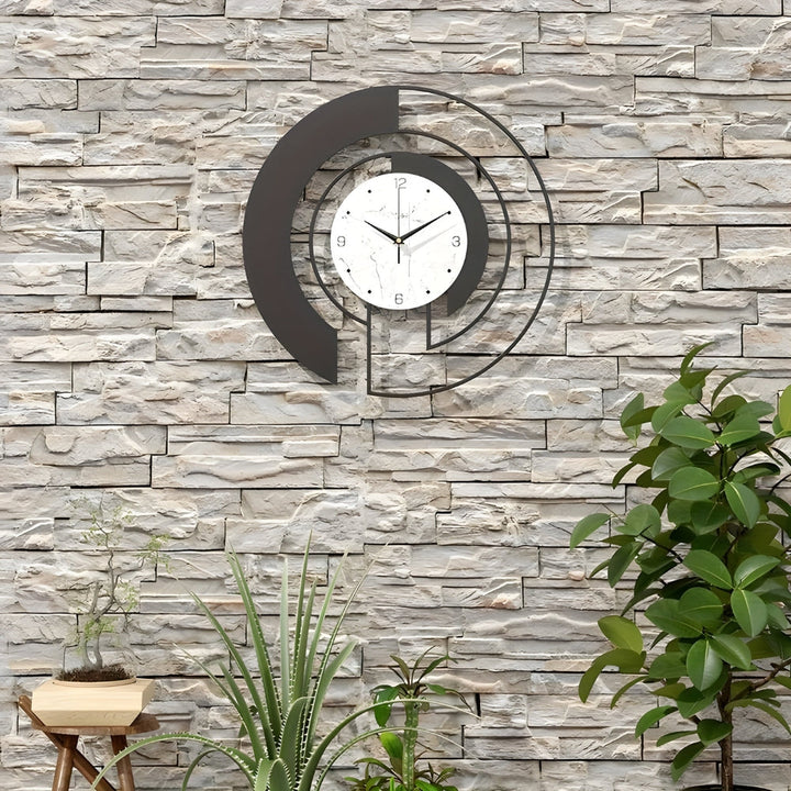 Stornfield Silent Geometric Wall Clock with Peaceful Movement for Quiet Spaces