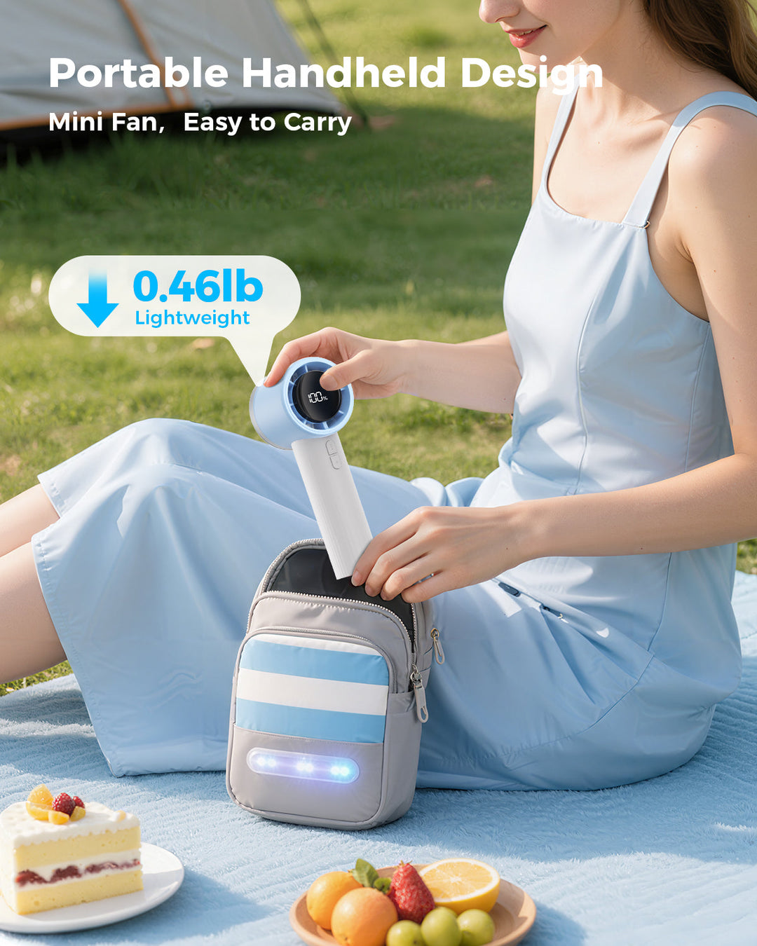 Portable High Speed Handheld Turbo Fan with LED Display | Stornfield
