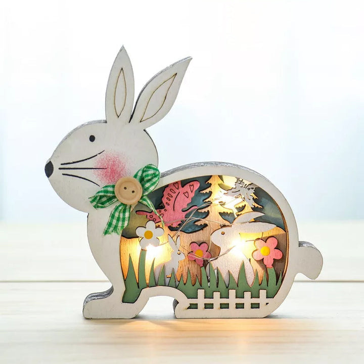 Wooden Easter Decoration with LED Light | Stornfield