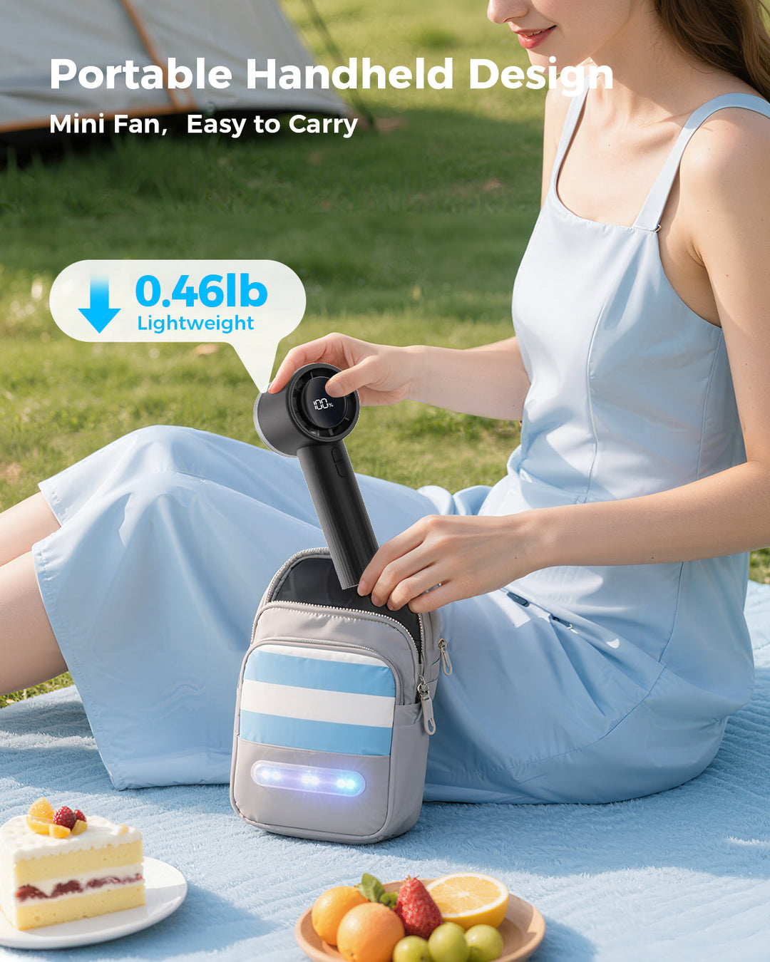 Portable High Speed Handheld Turbo Fan with LED Display | Stornfield