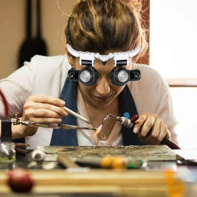 Stornfield | Magnifying glasses with LED lamps for double eyes