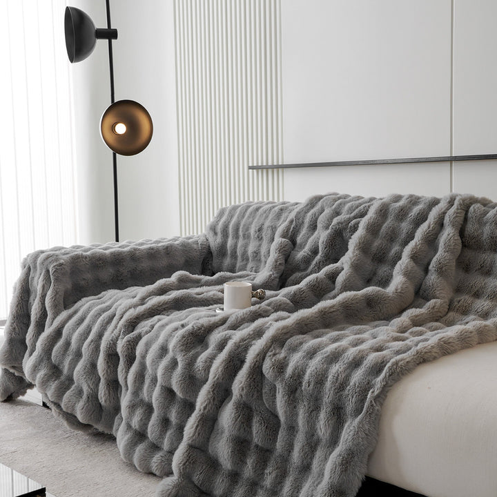 Luxe Ripple Faux Fur Sofa Cover - Modern, Stylish & Durable Sofa Protection | Stornfield