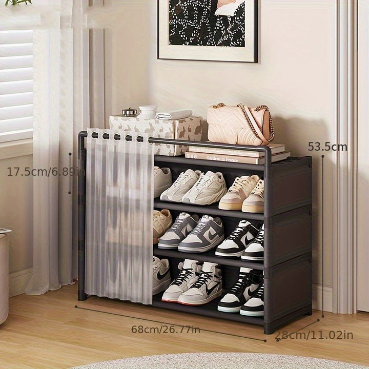 Foldable shoe rack with dust protection 4–7 levels | Stornfield