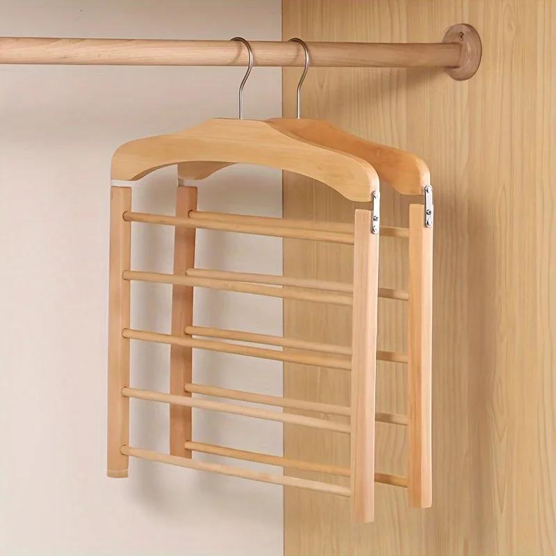 Wooden Clothes Hanger Space Saving with Sturdy Metal Hook | Stornfield
