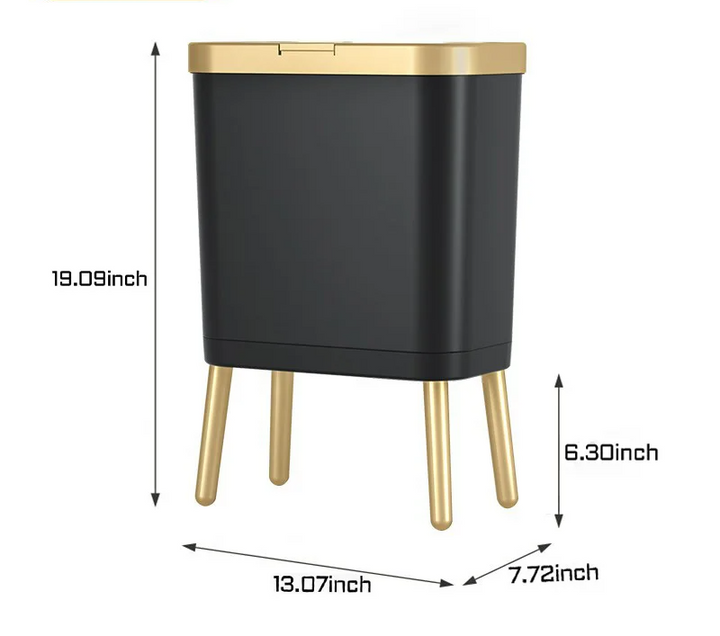 GoldenSlim Modern Trash Can with Lid Stornfield