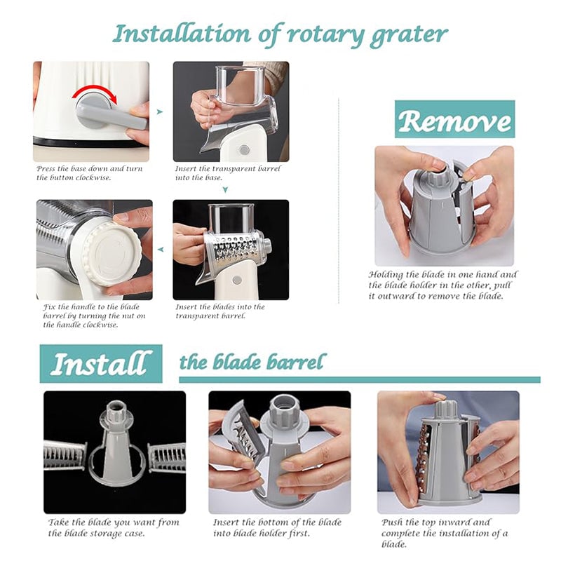 5-in-1 Rotating Cheese Slicer and Grater | Stornfield