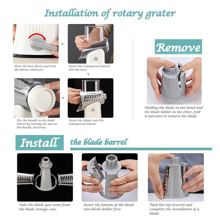 5-in-1 Rotating Cheese Slicer and Grater | Stornfield