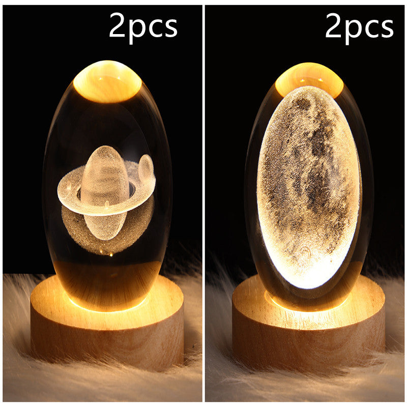 3D Galaxy Crystal Ball LED Night Light | Stornfield