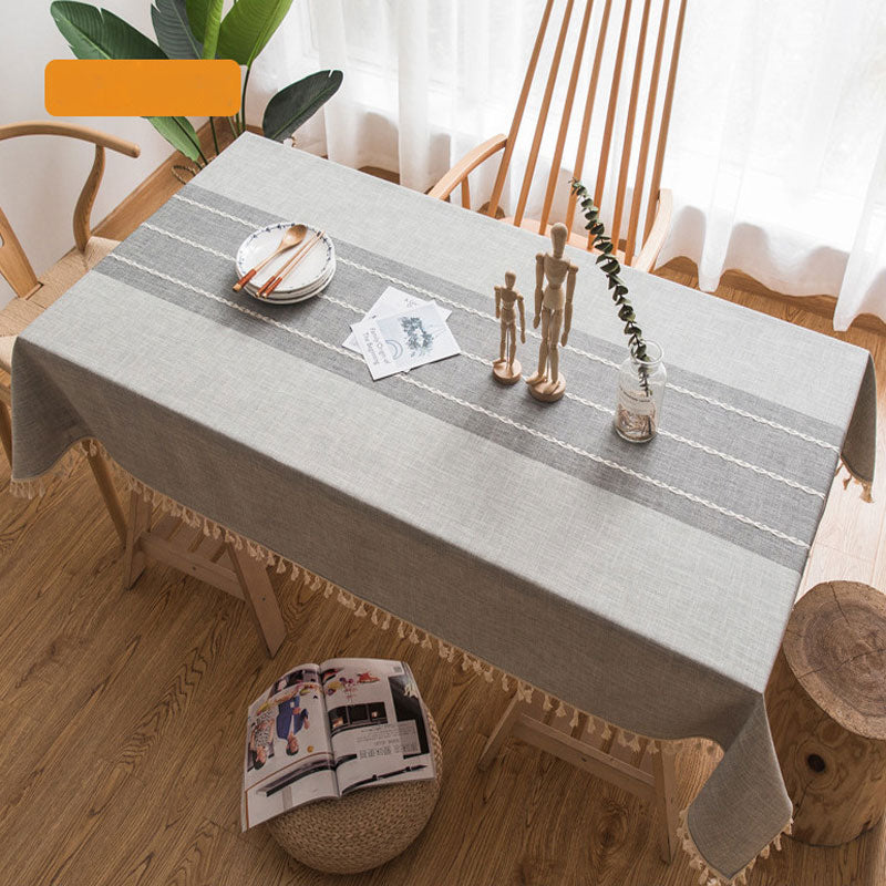 Stornfield | Rectangular Waterproof Oil-proof Wrinkle-Resistant Cotton Linen Tablecloth for Kitchen Dining Room Buffet Party