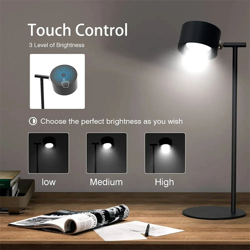 Touch-sensitive LED table lamp with magnetic base. | Stornfield