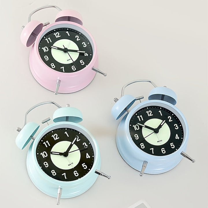 Stornfield | LuminousTime - Elegant Metallic Alarm Clock with Soft Lighting for Peaceful Mornings and Evenings