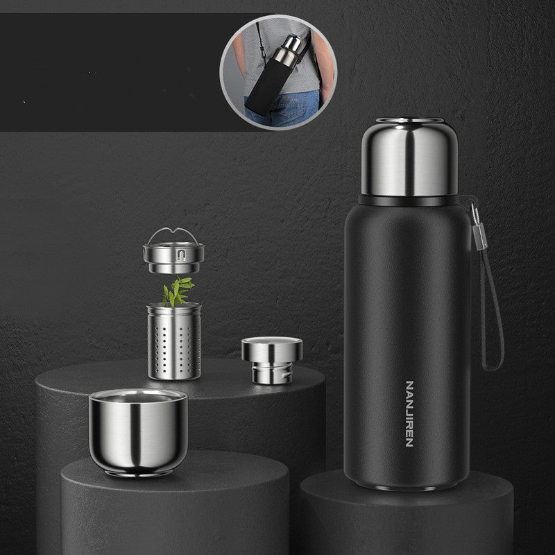 Stornfield | Insulated Thermos Water Bottle, with Tea Filter & Wide-mouth Opening, for Coffee, Tea & Cold Beverage