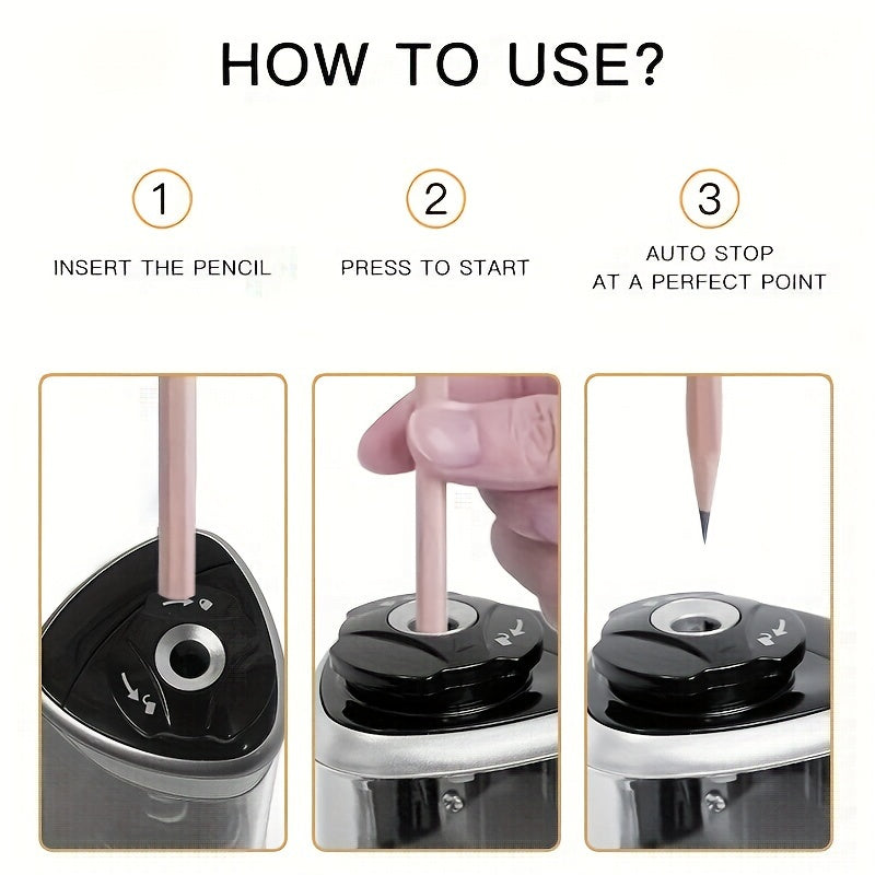 Automatic USB Pencil Sharpener – Compact & Fast | Stornfield
