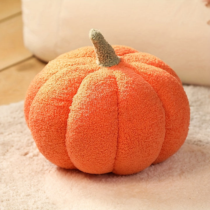 Soft Plush Pumpkin Cushion - Decorative Video Game Plush Toy for Children 0-3 Years, Perfect for Halloween | Stornfield