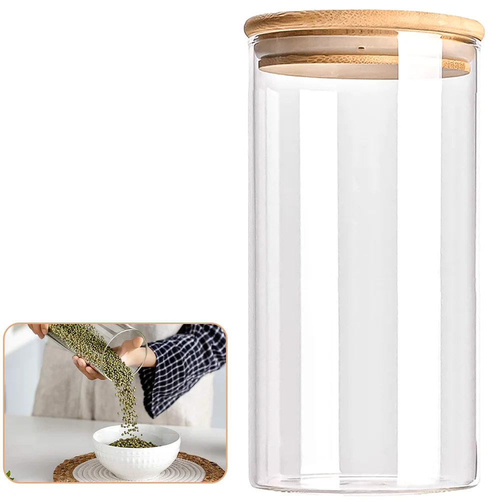 PureVorrat Glass Container Set – Storage Jars with Wooden Lid | Airtight & Stylish | Modern Kitchen Storage | Stornfield