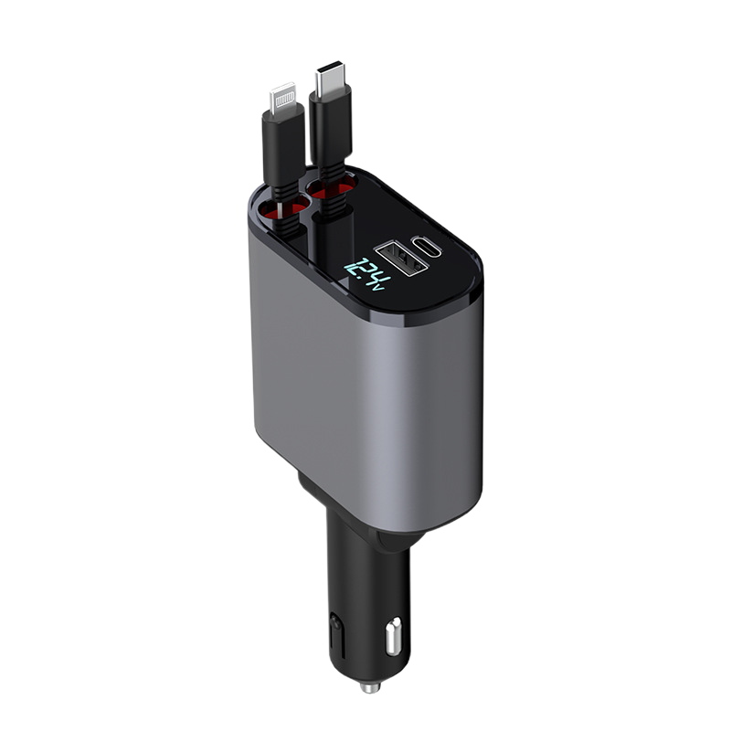 4-in-1 Car Charger with Retractable Cable | Stornfield