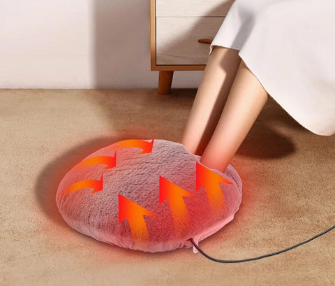 Fluffy heated foot warmers | Cozy heated foot cushion | Stornfield