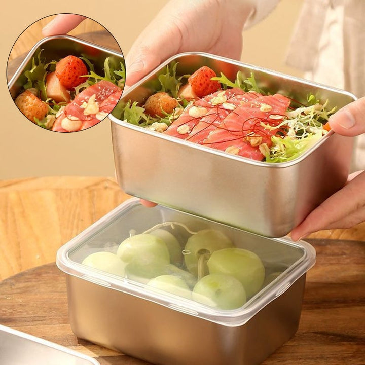 Stornfield | Stainless Steel Food Storage Container with Lid, Storage Box for Lunch, Snacks