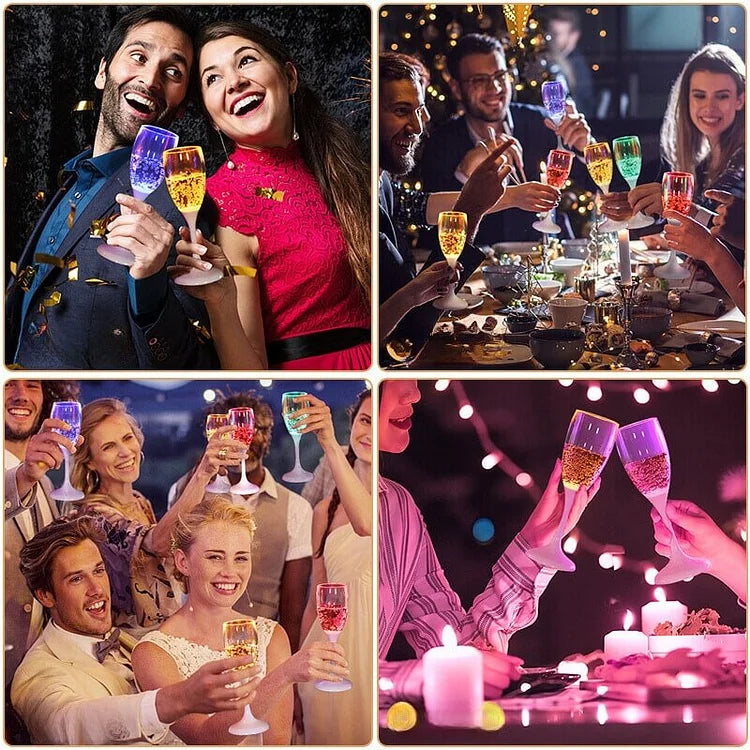 GlowSip - LED Light-Up Wine Glass Set (6 pieces) Stornfield