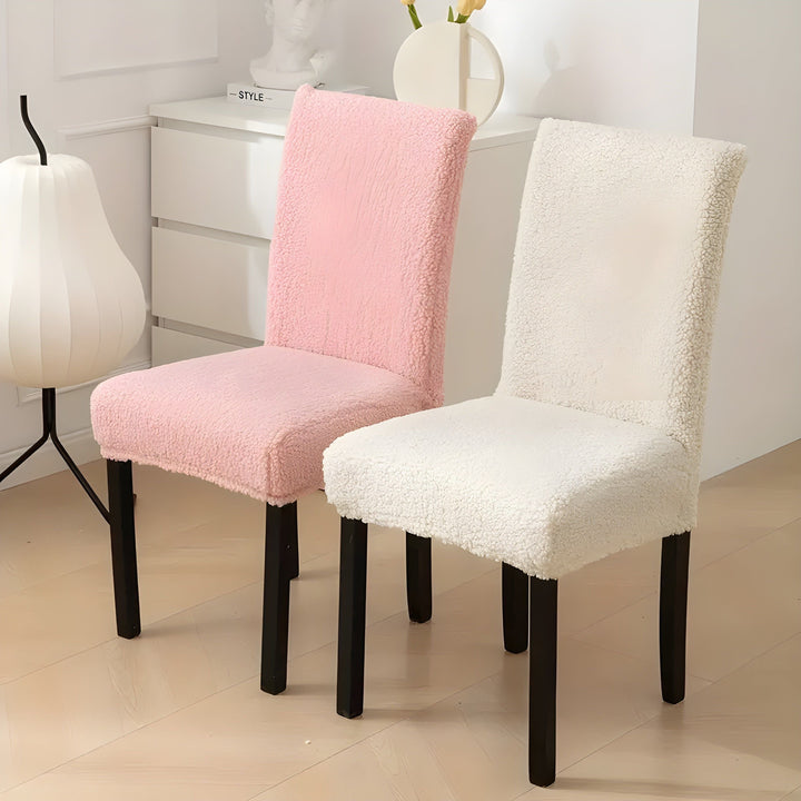 SherpaFit Chair Cover - Cozy Elastic Sherpa Dining Chair Cover | Stornfield