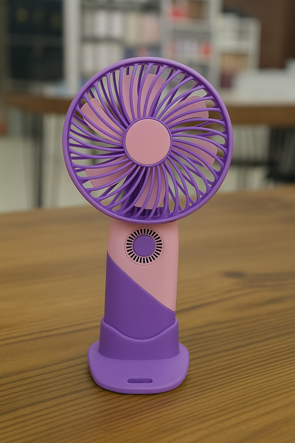 ColorTwist™ Mini Fan – 3-Speed Rechargeable Handheld Fan | Stornfield