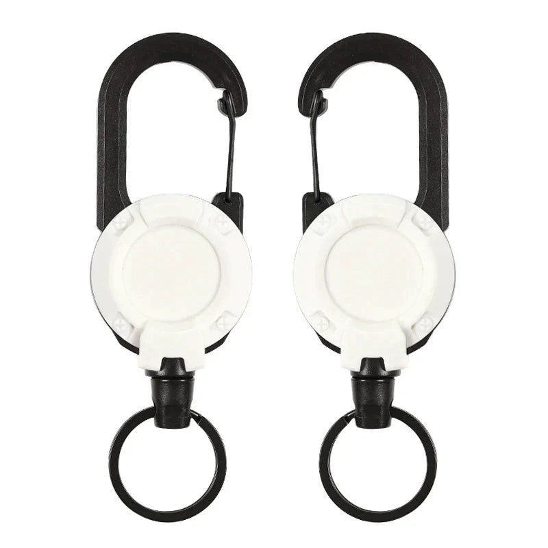Tactical Anti-theft Metal Cable Keychain Retractable Automatic Outdoor Luya | Stornfield