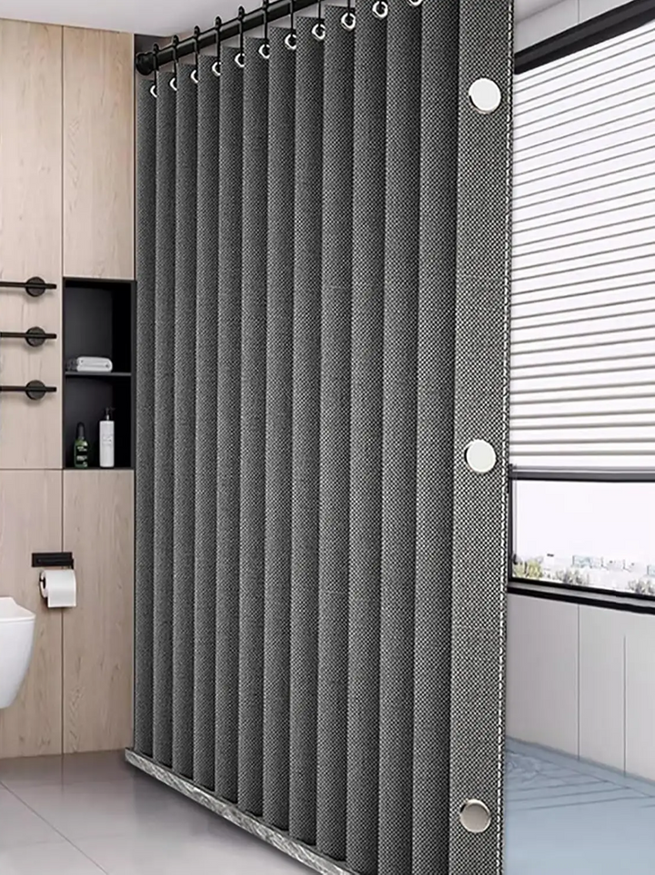 MagnaFold Foldable Shower Curtain with Magnets Stornfield
