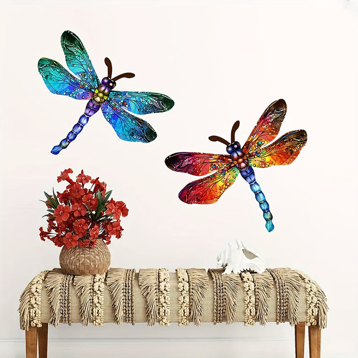 Stornfield | Vibrant Metal Dragonfly Wall Art – Outdoor Art Decor for Gardens, Homes, and Events – Durable, Versatile, and Eye-Catching – A Perfect Gift Idea for Any Occasion