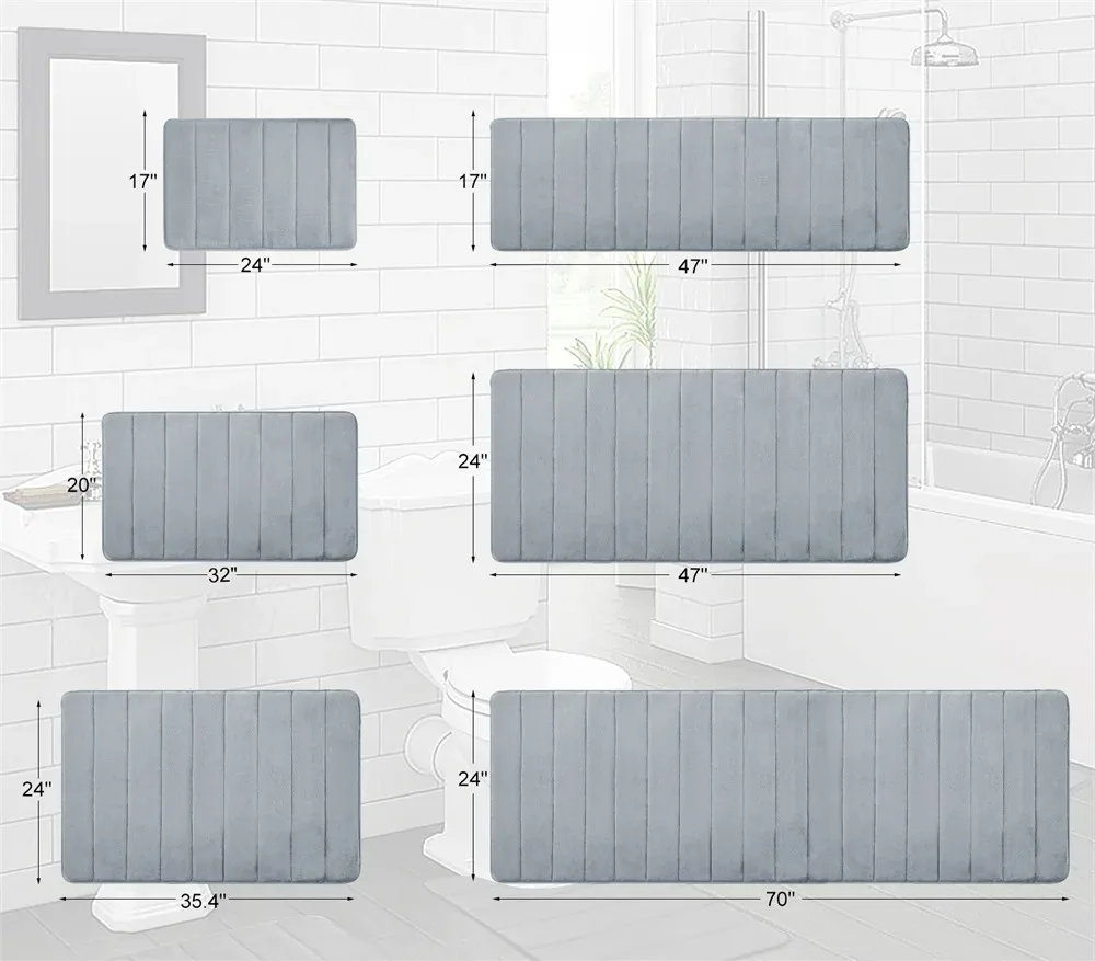 LuxSoft Memory Foam Bath Mat | Stornfield