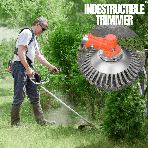 SteelTwist Weed Brush – 360° Trimmer Blade of Braided Steel (15 cm) | Stornfield