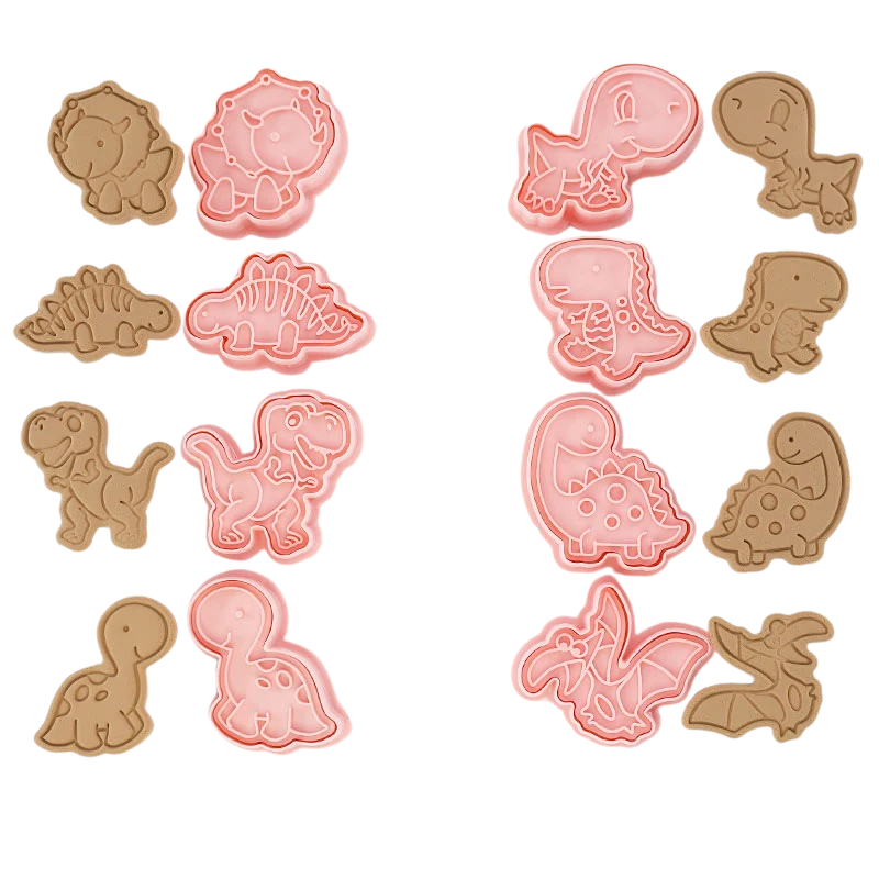 8pcs 3D Cartoon Pressable Cookie Cutters Biscuit Mold Cookie Stamp Set | Stornfield