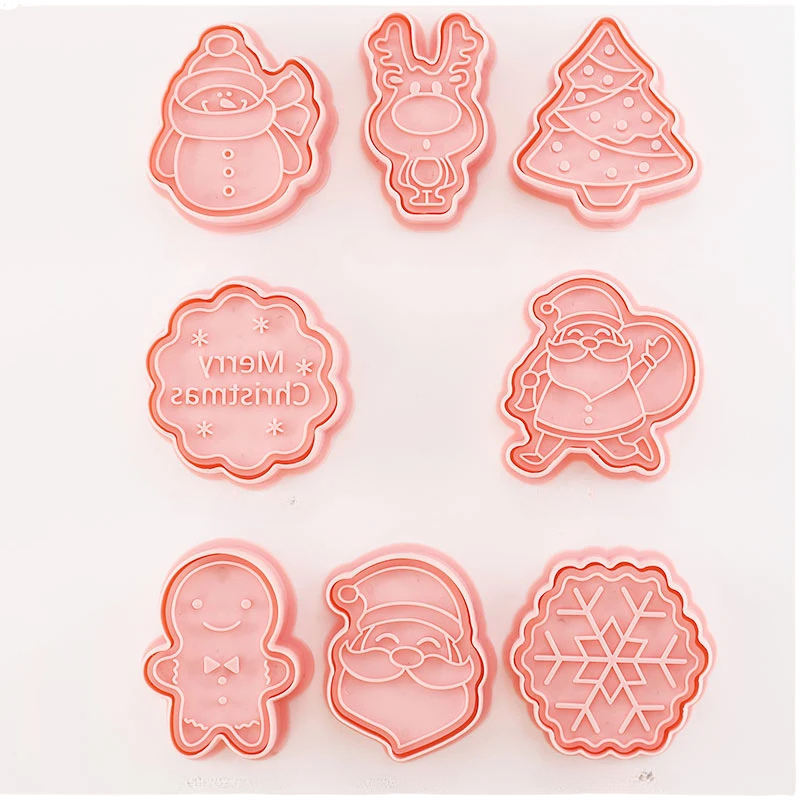 8pcs 3D Cartoon Pressable Cookie Cutters Biscuit Mold Cookie Stamp Set | Stornfield