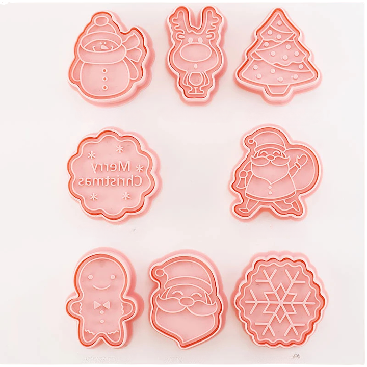 8pcs 3D Cartoon Pressable Cookie Cutters Biscuit Mold Cookie Stamp Set | Stornfield