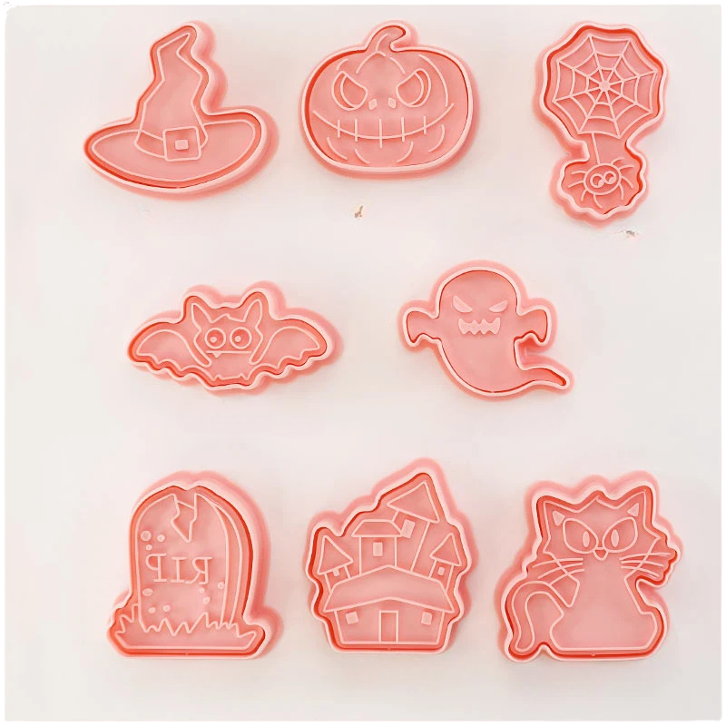 8pcs 3D Cartoon Pressable Cookie Cutters Biscuit Mold Cookie Stamp Set | Stornfield